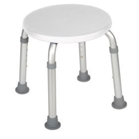Bath Stool  - Round  White by Drive