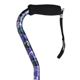 Offset Handle Aluminum Cane Color Mauve Floral      (Each)