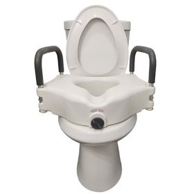 Bathroom Perfect 5  Raised Toilet Seat w/Lock&Arms  Cs/2