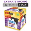 130 Bags 8 Gallon Disposable Large Garbage Puncture Tear Resistant Trash Bags deodorization technology Kitchen,Toilet Drawstring Garbage Bag, Fresh Cl