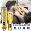 LARGNER Mens Hair Clipper Professional Hair Trimmer Barber Clipper Set Beard Trimmer Cordless Hair Cutting Grooming Kit LED Display USB Rechargeable